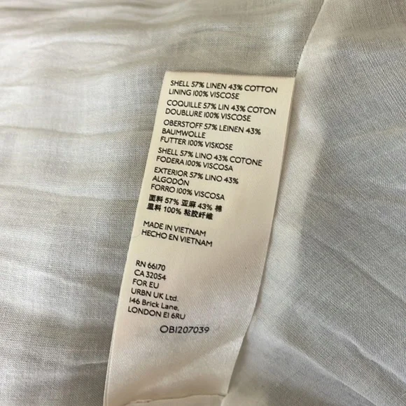 New FREE PEOPLE Stella Blazer Jacket Navy Blue White Stripe Fluted Sleeve - Picture 14 of 14